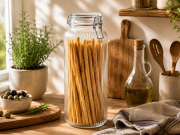 BackHome Living Стеклянная банка с полосками, 2,5 л, герметичная, SIP4942 - Home Club