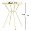 Kontrasto Стіл Como Pro кремовий, діаметр 60x70 см, Dw, Meb000086 - Home Club, зображення 2