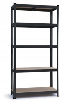 Kontrasto Hd5000/150 Металлическая стеллаж 180x90x40, чёрный, Meb000635 - Home Club