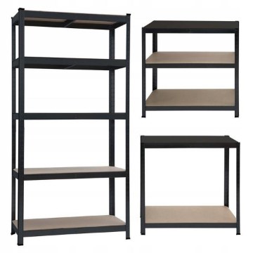 Kontrasto Hd5000/150 Металлическая стеллаж 180x90x40, чёрный, Meb000635 - Home Club
