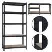 Kontrasto Hd5000/150 Металлическая стеллаж 180x90x40, чёрный, Meb000635 - Home Club, изображение 3