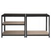 Kontrasto Hd5000/150 Металлическая стеллаж 180x90x40, чёрный, Meb000635 - Home Club, изображение 4