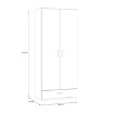 Forte Шкаф шириной 90 см с ящиком Econobox 2, белый, ECBS923-120 - Home Club, изображение 7