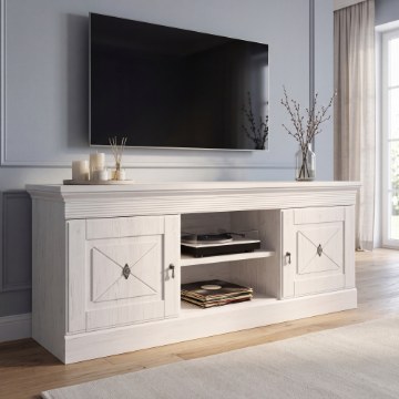 Forte Тв-тумба 160 см Encanto, белая сосна, ENCT233-S13 - Home Club