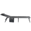 Garden Line Лежак / Складне Садове Ліжко 190 x 58 x 30 См З Кишенею Чорний, LEZ2777 - Home Club, Зображення 7