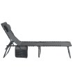 Garden Line Лежак / Складне Садове Ліжко 190 x 58 x 30 См З Кишенею Чорний, LEZ2777 - Home Club, Зображення 9