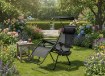 Garden Line Складаний садовий шезлонг з підставкою, кишенею, навісом і підголівником, чорний, LEZ9962 - Home Club, Зображення 5