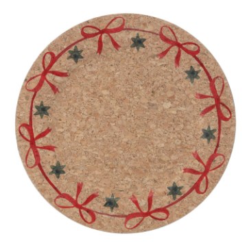 Chomik Кругла Підставка 33 x 33 x 1,5 См Коркова З Стрічкою, VEN7755 - Home Club