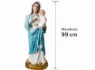 Chomik Богоматерь с младенцем Иисусом, 99 см, стеклянные глаза, RAI4503 - Home Club, изображение 3
