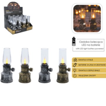 Chomik Свічка Led 5 x 14 См, Імітація Гасової Лампи, Різні Кольори, LED3938 - Home Club