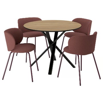 ІКЕА Стіл і 4 стільці NORRMJÖLE / KRYLBO, 896.345.60 - Home Club