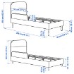 ИКЕА Обитая рама кровати GRYSNA, 006.247.48 - Home Club, изображение 2