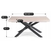 Mebel Elite Стол Hampton, раздвижной, 160–240 см, цвет «Кашмир»/«Чёрный», ME.HAMPTON/KASZ/CZ/S160-240 - Home Club, изображение 10