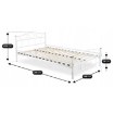 Mebel Elite Металеве ліжко Griffin 140x200, біле, ME.GRIFFIN/140/B/LOZ - Home Club, зображення 4
