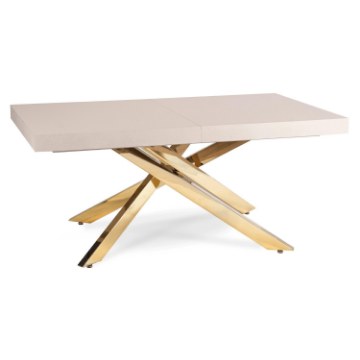 Mebel Elite Стіл Hampton, розкладний, 160–240 см, колір «Кашмір»/«Золотий», ME.HAMPTON/KASZ/ZL/S160-240 - Home Club