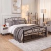 Mebel Elite Металеве ліжко Griffin 140x200, чорне, ME.GRIFFIN/140/CZ/LOZ - Home Club, зображення 2