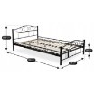Mebel Elite Металеве ліжко Griffin 140x200, чорне, ME.GRIFFIN/140/CZ/LOZ - Home Club, зображення 4