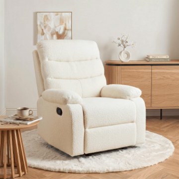 Mebel Elite Раскладной кресло Kobe, бежевый, ткань «букле», ME.KOBE/BZ/TB/FW - Home Club
