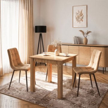 Mebel Elite Стіл Ben, розкладний, 80–200 см, дуб Artisan, W.BEN/DA/S - Home Club