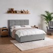 Mebel Elite Ліжко 140x200 Tinga, велюрове, темно-сіре, ME.TINGA/140/CP/V/LOZZPOJ - Home Club, зображення 2