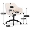 Mebel Elite Вращающееся кресло Konor кремового/чёрного цвета из ткани «букле», ME.KONOR/KR/CZ/TB/FO - Home Club, изображение 9