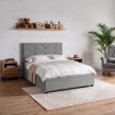 Mebel Elite Ліжко 120x200 Tinga, велюрове, темно-сіре, ME.TINGA/120/CP/V/LOZZPOJ - Home Club, зображення 2