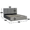 Mebel Elite Ліжко 120x200 Tinga, велюрове, темно-сіре, ME.TINGA/120/CP/V/LOZZPOJ - Home Club, зображення 10