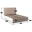 Mebel Elite Ліжко 140x200 Mari, велюрове, кремове, ME.MARI/140/KR/V/LOZZPOJ - Home Club, зображення 9