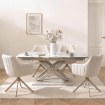 Mebel Elite Стіл Ibiza, керамічний, розкладний, 160–240 см, білий мармур/кашмір, ME.IBIZA/B/KASZ/S160-240 - Home Club, зображення 2