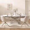 Mebel Elite Стіл Ibiza, керамічний, розкладний, 160–240 см, білий мармур/кашмір, ME.IBIZA/B/KASZ/S160-240 - Home Club, зображення 3
