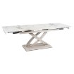 Mebel Elite Стіл Ibiza, керамічний, розкладний, 160–240 см, білий мармур/кашмір, ME.IBIZA/B/KASZ/S160-240 - Home Club, зображення 5
