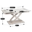Mebel Elite Стіл Ibiza, керамічний, розкладний, 160–240 см, білий мармур/кашмір, ME.IBIZA/B/KASZ/S160-240 - Home Club, зображення 7