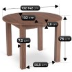 Mebel Elite Стол Harry, раскладной, 102–142 см, орех «Ницца», W.HARRY/ONI/S - Home Club, изображение 6