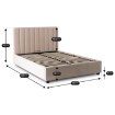 Mebel Elite Ліжко 120x200 Mari, велюрове, кремове, ME.MARI/120/KR/V/LOZZPOJ - Home Club, зображення 9