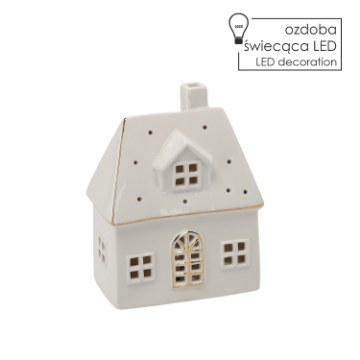 Chomik Фигурка Рождественская - Керамический Домик 13,5 X 8 X 17,2 См Led, GOT1230 - Home Club