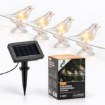 Garden Line Солнечная гирлянда для сада, длина 2 + 1,2 м, птицы с зажимом, 5 светодиодов, теплый белый свет., SOL6063 - Home Club