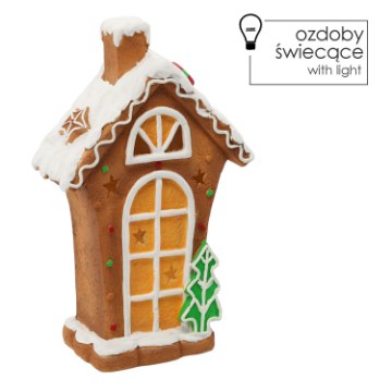 Chomik Фигурка Рождественская - Светящаяся Хатина Из Печенья Led 27 x 14 x 44,5 См, GOT4794 - Home Club