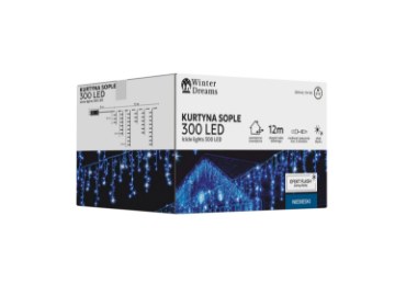 Chomik Штора «Sople 300L», синя + «Cold Flash», довжина 3 + 12 м, LED6670 - Home Club