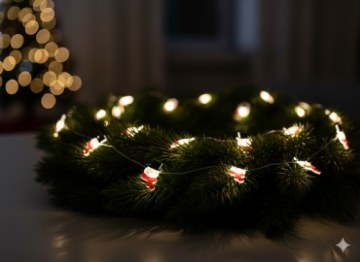 Chomik Световая цепь Led «Снеговик» 20 л, работает от батареек, LED0207 - Home Club