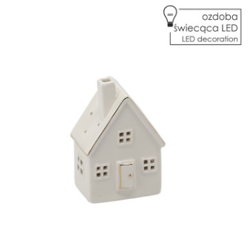 Chomik Фигурка Рождественская - Керамический Домик 9,7 X 6,8 X 14,2 См Led, GOT1216 - Home Club
