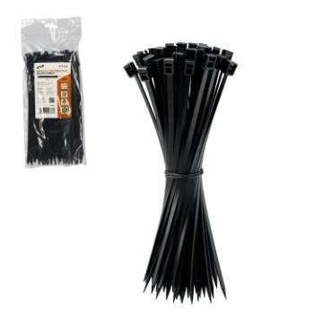 Garden Line 100 зажимов 4,8 x 200 мм, черные, LAR3869 - Home Club