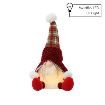 Chomik Скрзат Божонар. Сидячий Червоний 22 X 17 X 34 См Led, GOT1612 - Home Club
