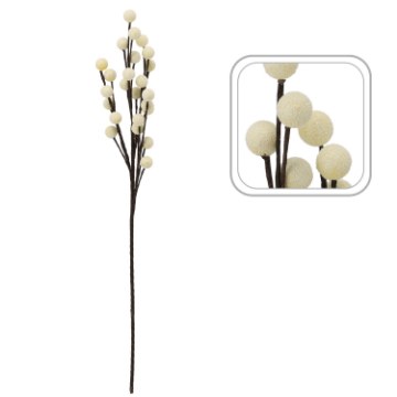 Garden Line Декоративная трава — шарики, 84 см, белые, TER3365 - Home Club