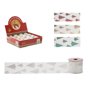 Chomik Праздничная Декоративная Лента 6,3 См x 2,7 М Елка Разных Цветов, TAS9744 - Home Club