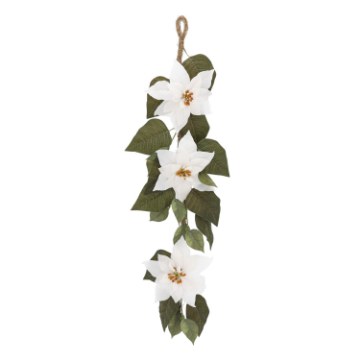 Chomik Рождественское Украшение - Искусственная Гирлянда 90 См С 3 Белыми Бетлехемскими Звездами, HID3759 - Home Club