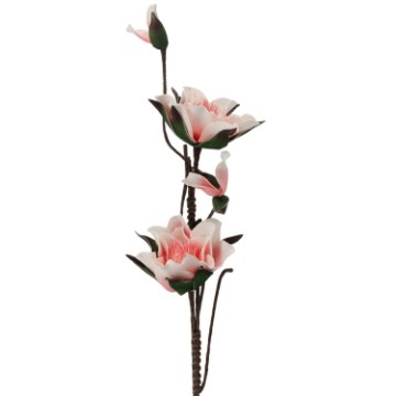 Garden Line Декоративный цветок — Магнолия, 2 цветка, 110 см, розовый, TER3259 - Home Club