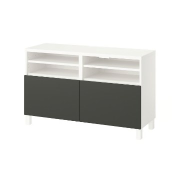 ИКЕА Скамейка под телевизор с дверцами BESTÅ БЕСТО, 895.749.76 - Home Club