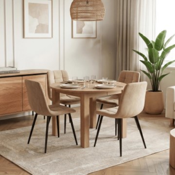 Mebel Elite Стіл Harry, розкладний, 102–142 см, дуб Artisan, W.HARRY/DA/S - Home Club