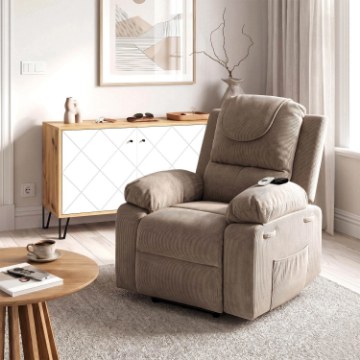 Mebel Elite Массажное кресло Fenix с электроприводом и функцией помощи при вставании, бежевого цвета, ME.FENIX2/BZ/T/FW - Home Club