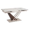 Mebel Elite Стіл Rex, керамічний, розкладний, 160–220 см, білий мармур/кашмір, ME.REX/B/O/KASZ/S160-220 - Home Club
